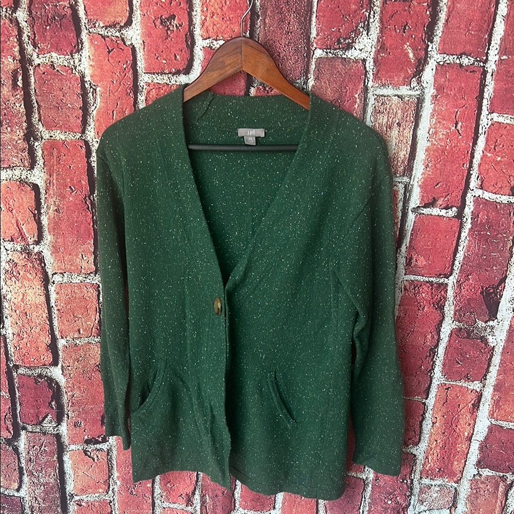 J. Jill Forest Green Cardigan - XS petite